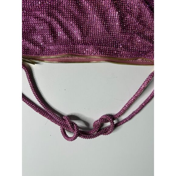 Rhinestone Purse Sparkly Evening bag Pink Clutch Purses for Women Evening - Picture 3 of 5